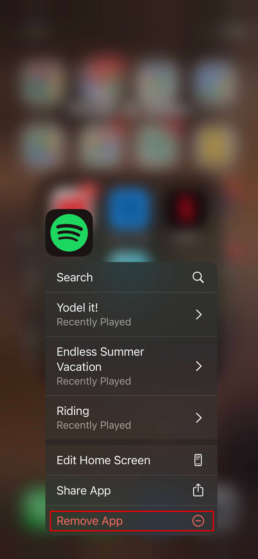 How to uninstall Spotify on iOS 2
