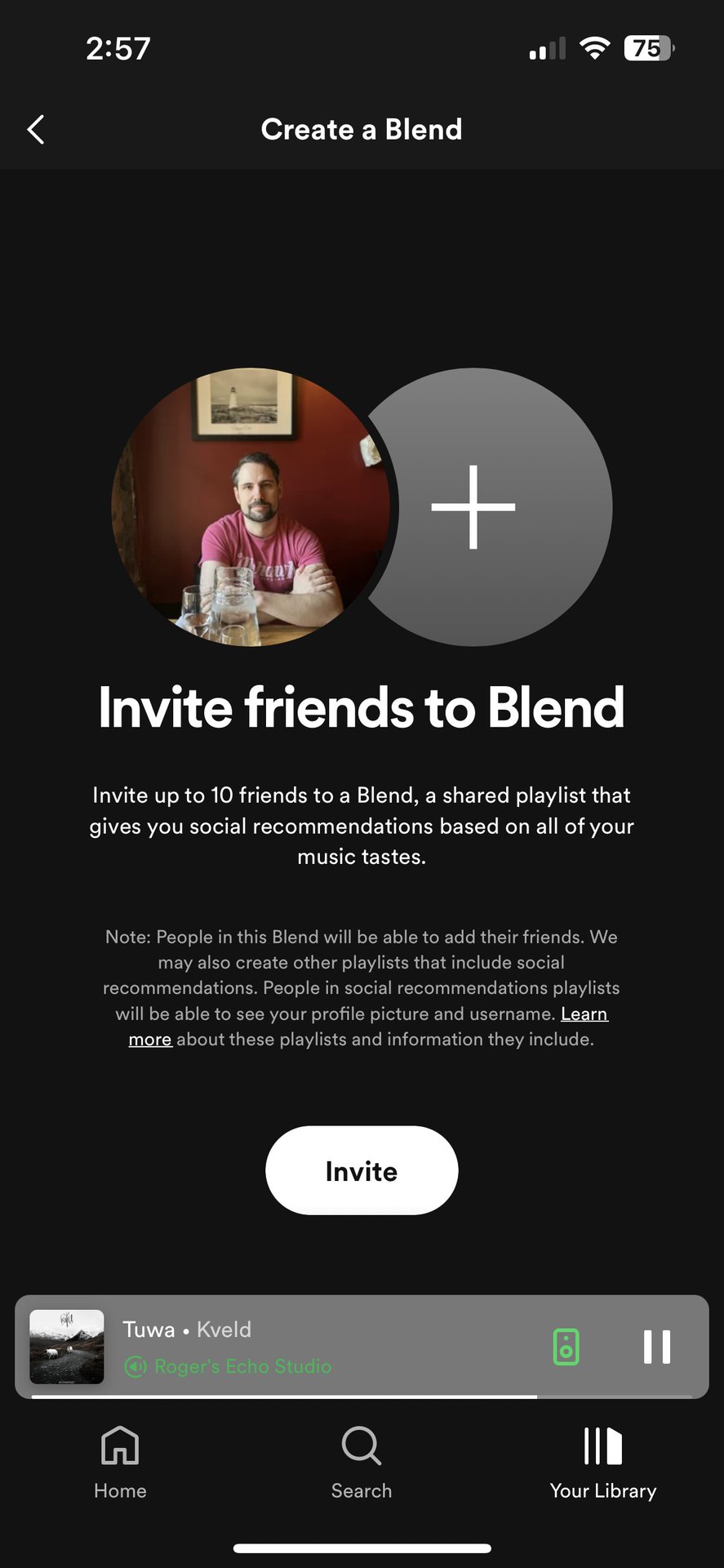 Invites for Spotify Blend