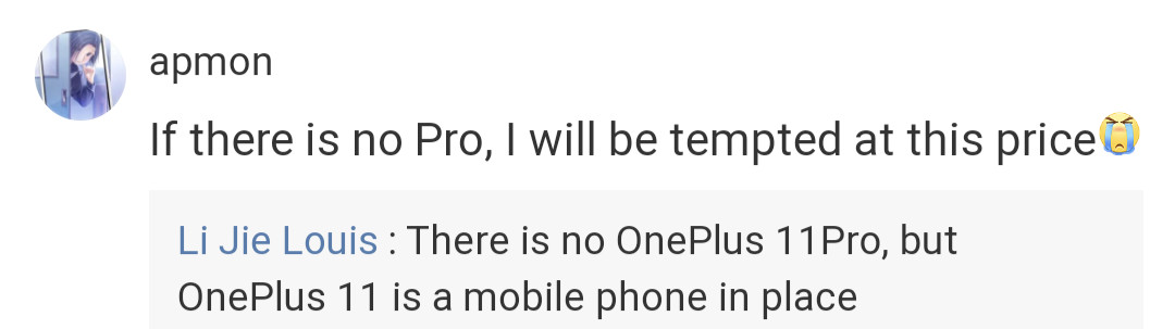 OnePlus 11 Pro Li Jie Weibo