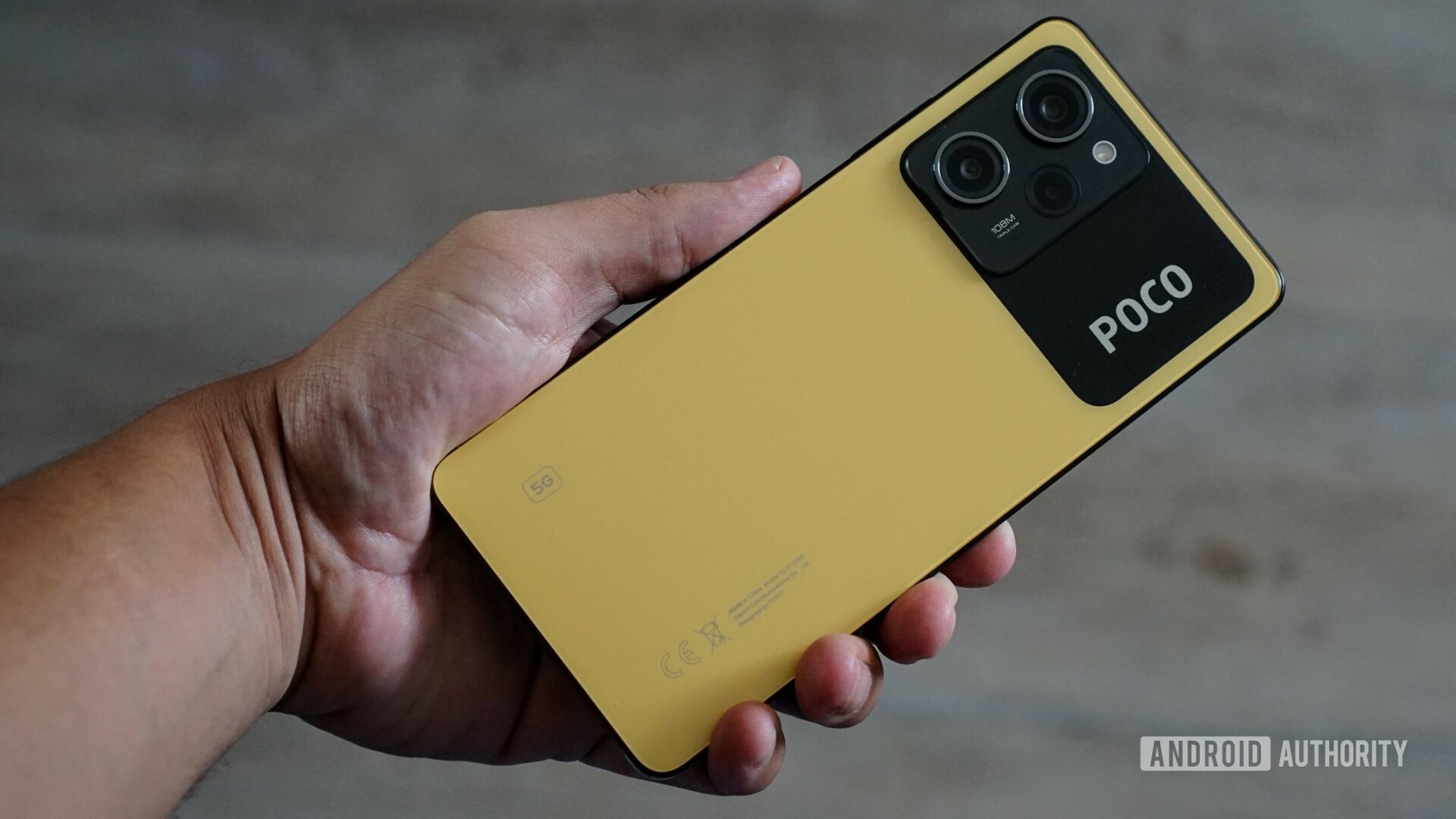 Poco X5 Pro back in hand