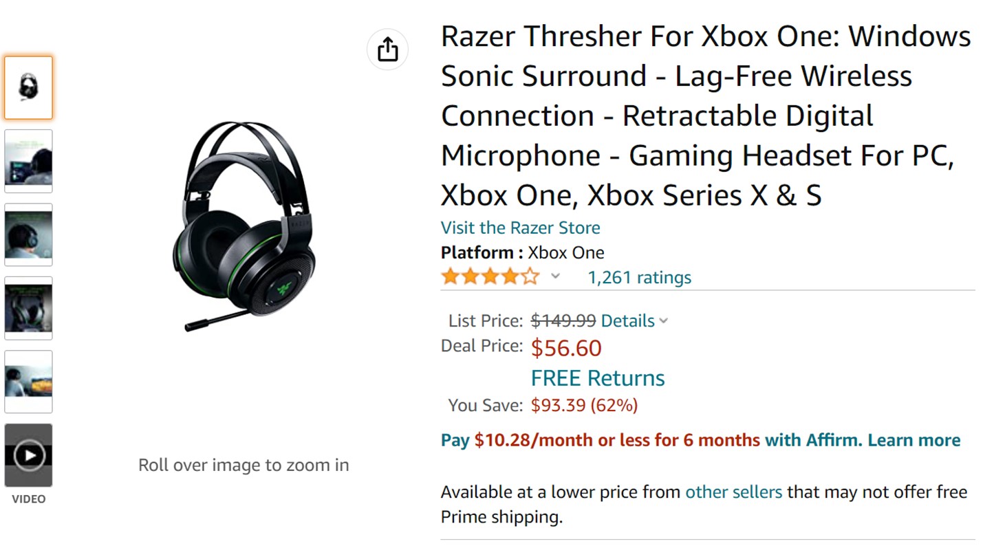 Razer Thresher Wireless Gaming Headset Amazon Deal