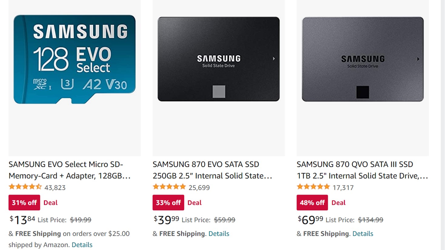 Perangkat Penyimpanan Samsung Dijual Amazon