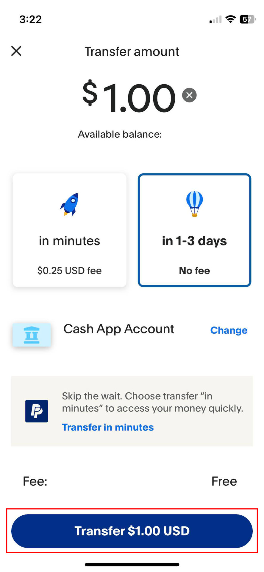 Send money from PayPal directly to Cash App bank account 6