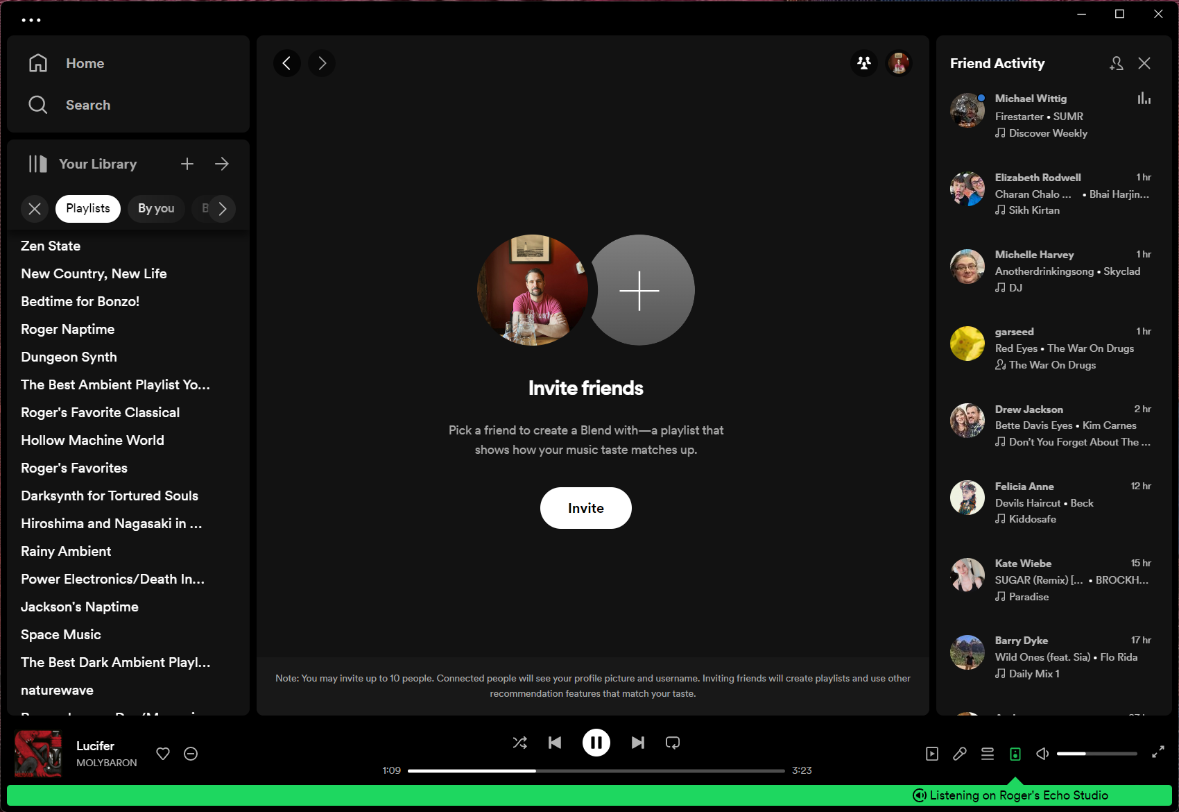 Spotify Blend on desktop