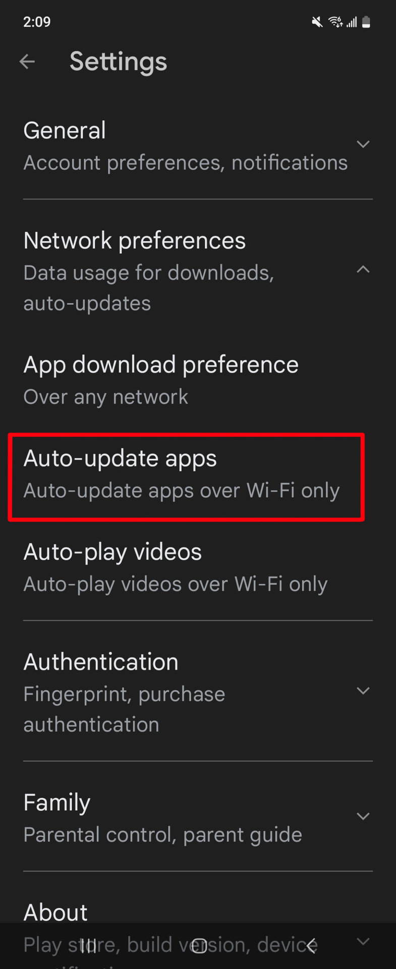 Update Android Apps Automatically Tap on Auto Update Apps
