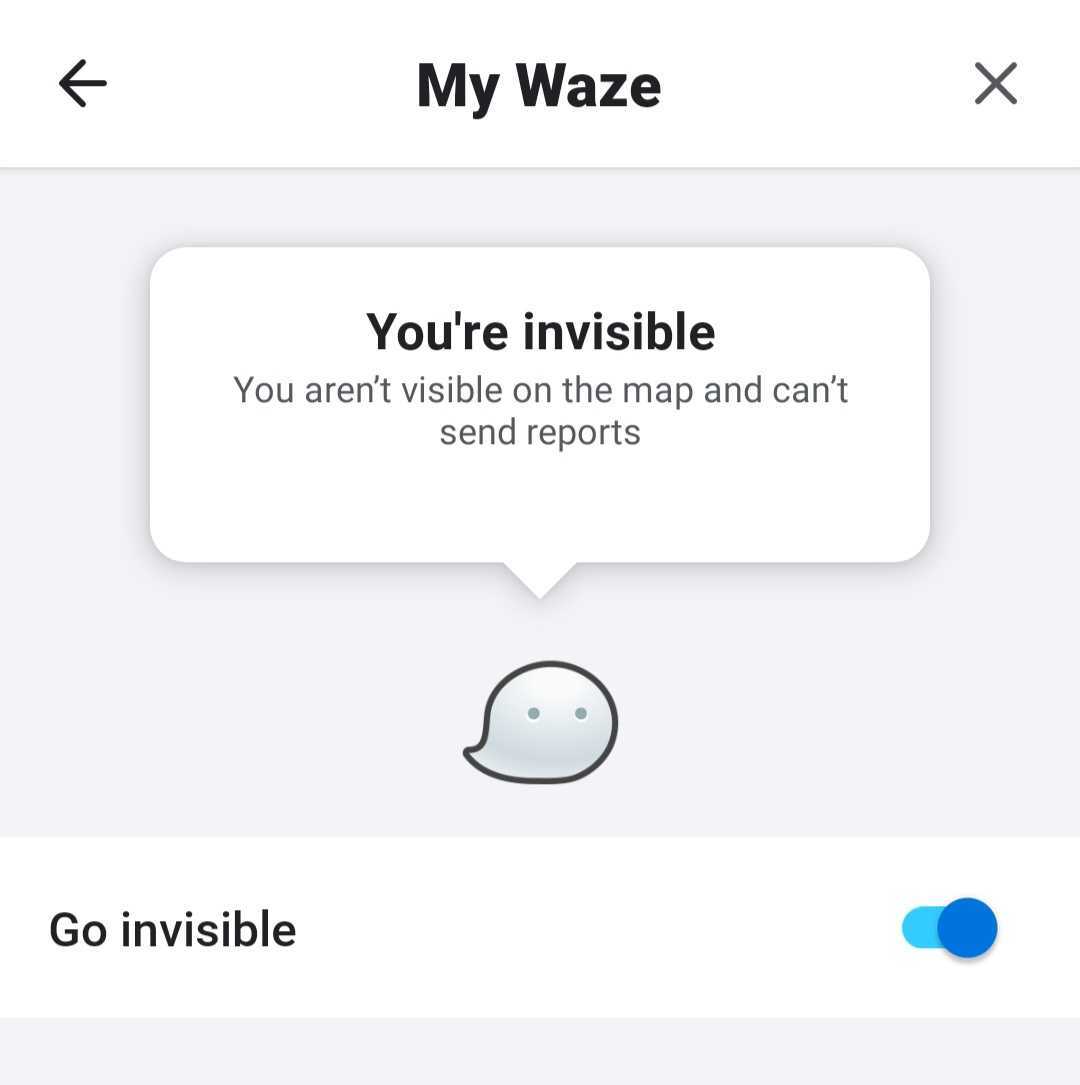 Waze Go Invisible