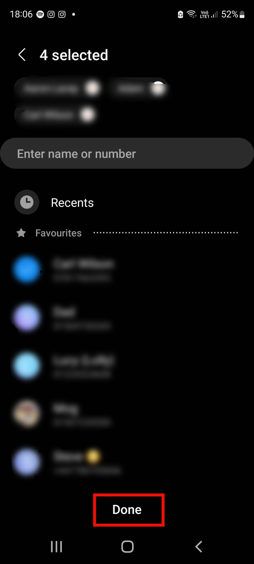 Confirm adding somebody to group text on Android.