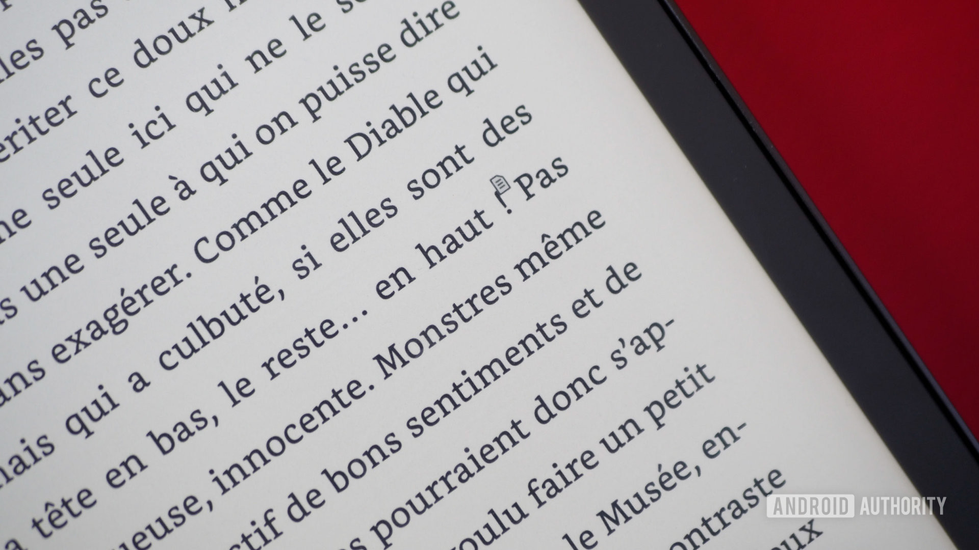 Sticky note on an EPUB on the Amazon Kindle Scribe