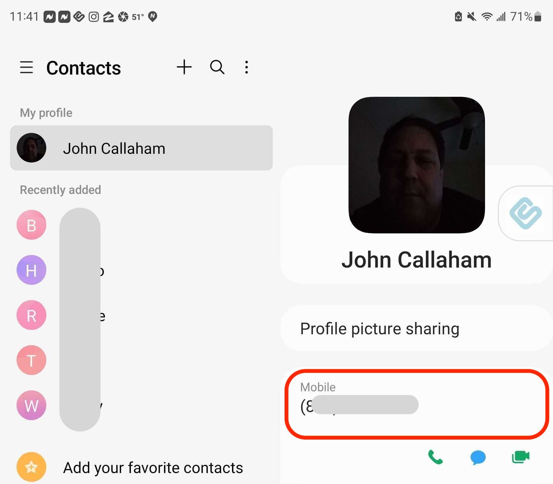 android phone contacts app