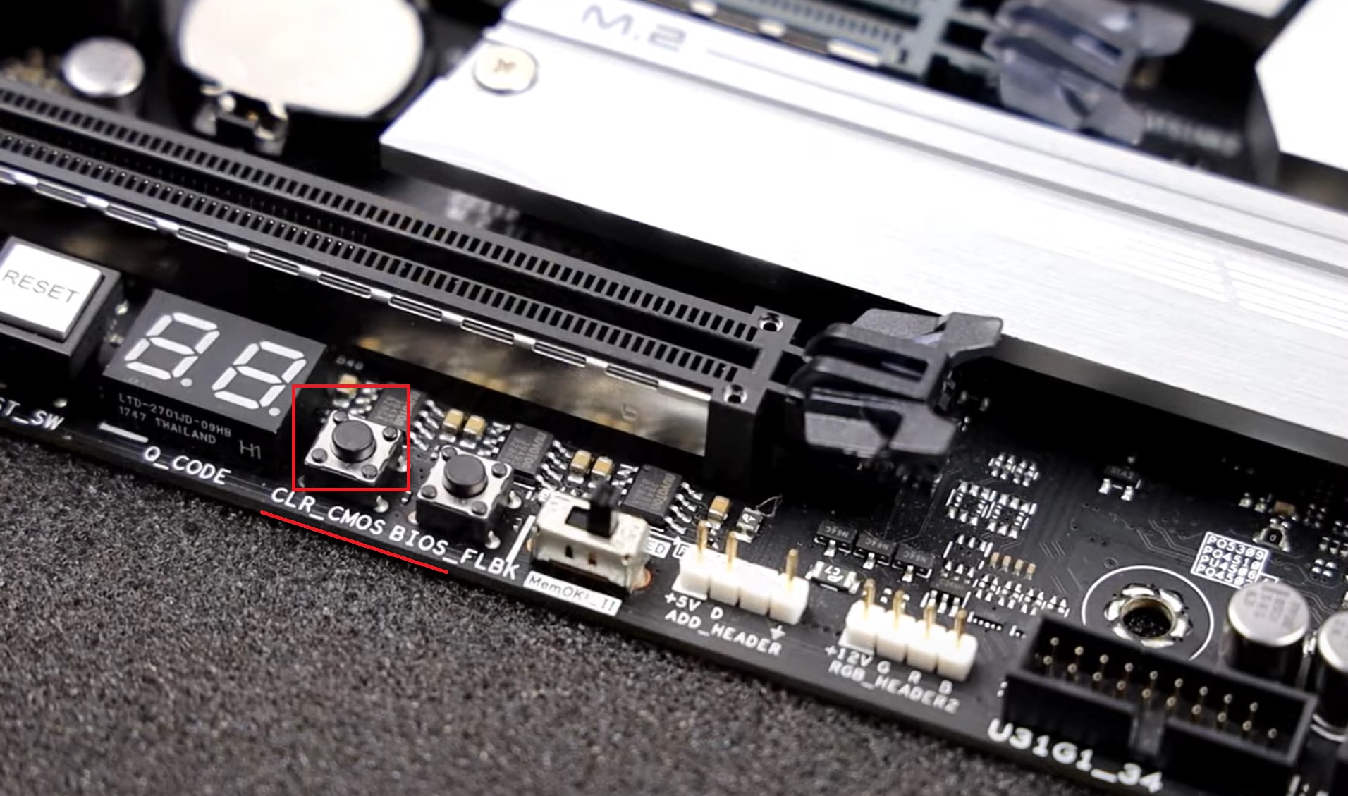 clear cmos button on asus motherboard