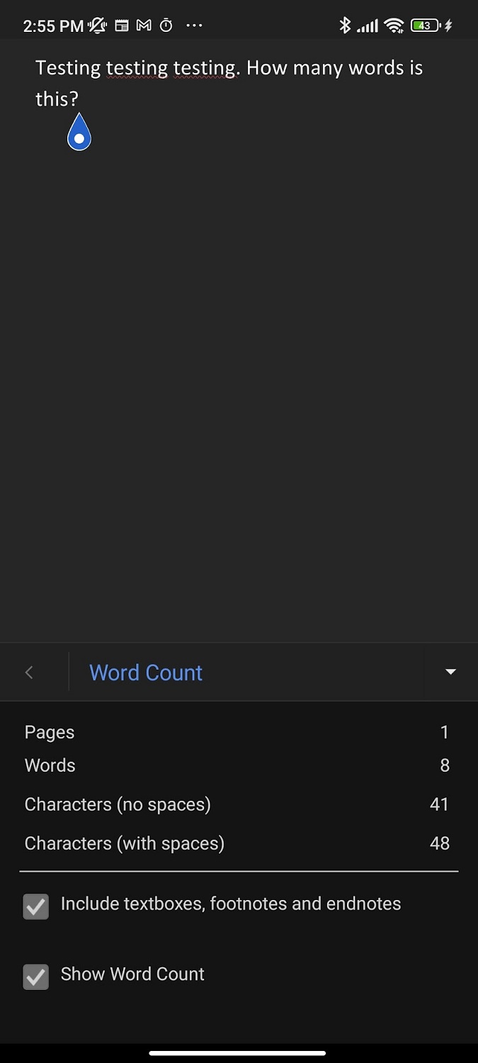 current word count word app