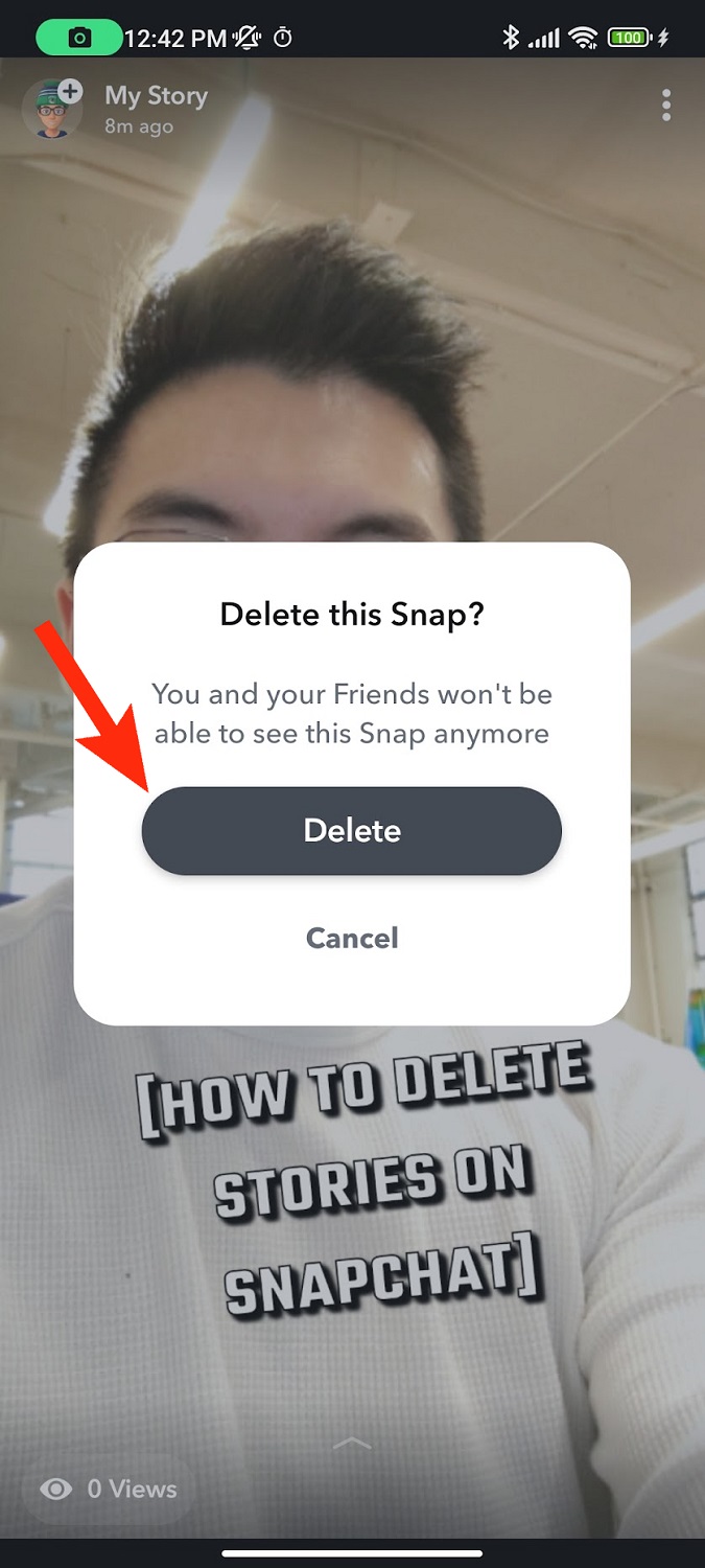 delete this snap snapchat