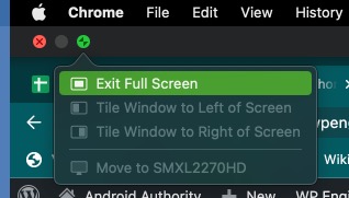 exit fullscreen mac