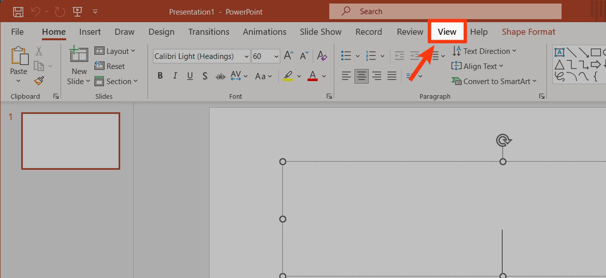 go to view in powerpoint