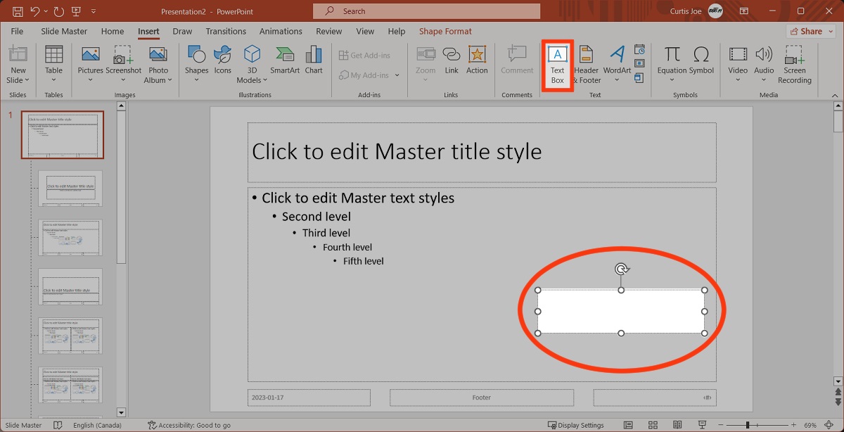 insert your text box microsoft powerpoint