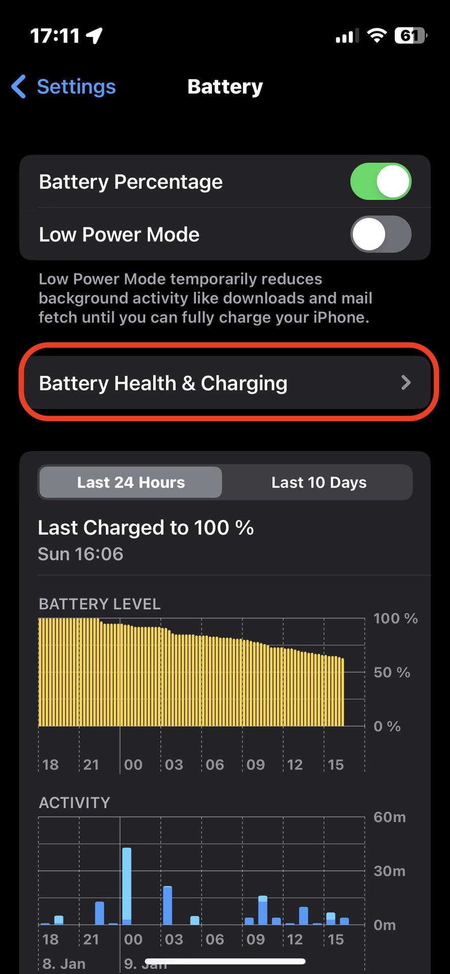 ios battery health charging