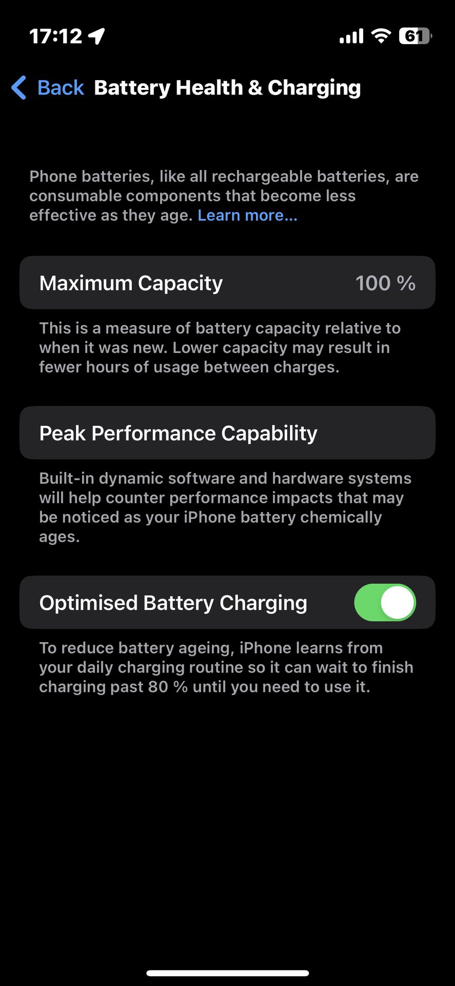 ios battery health max capacity