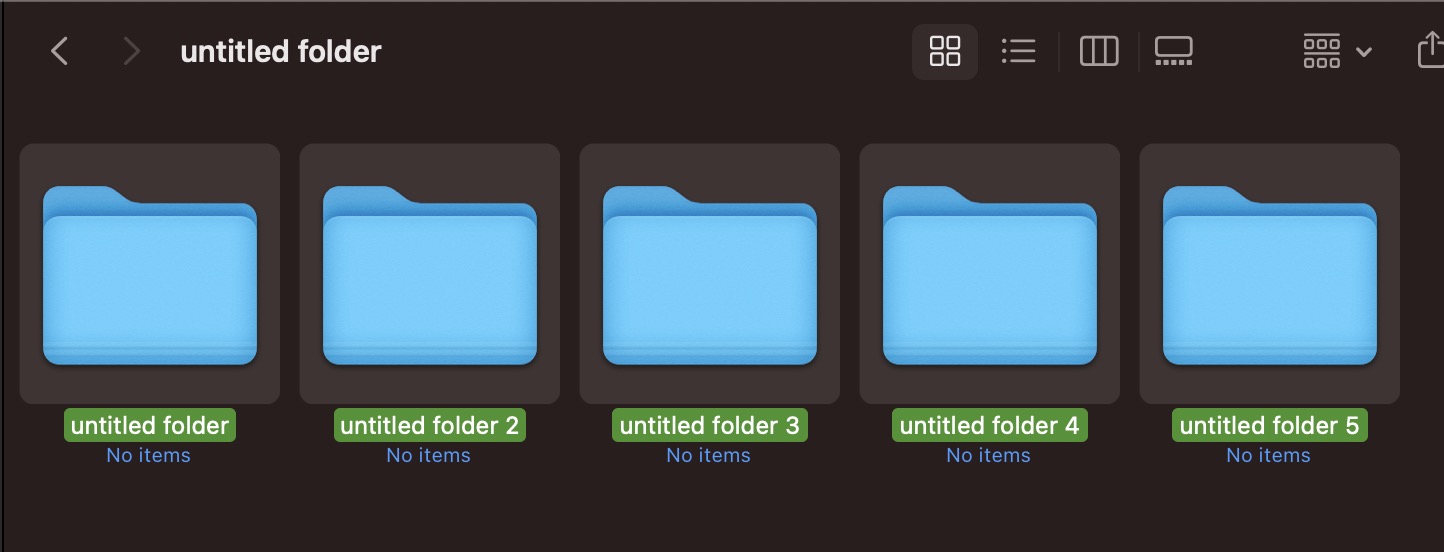 mac folders all selected