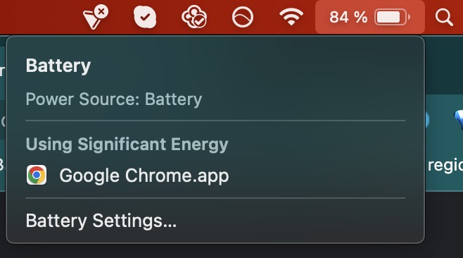 macbook battery icon menu