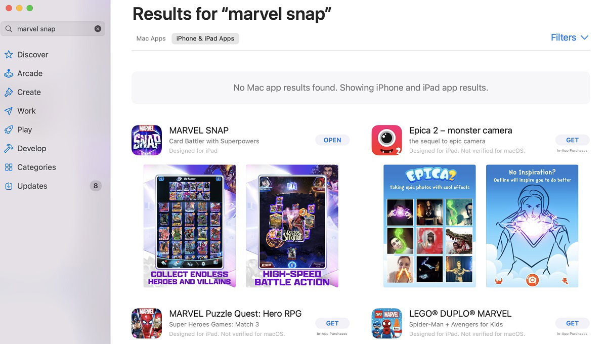 marvel snap on a mac