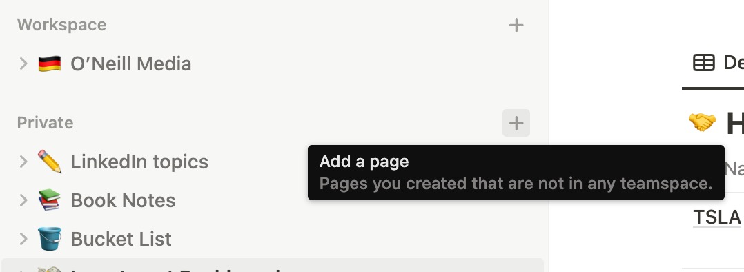notion create new page