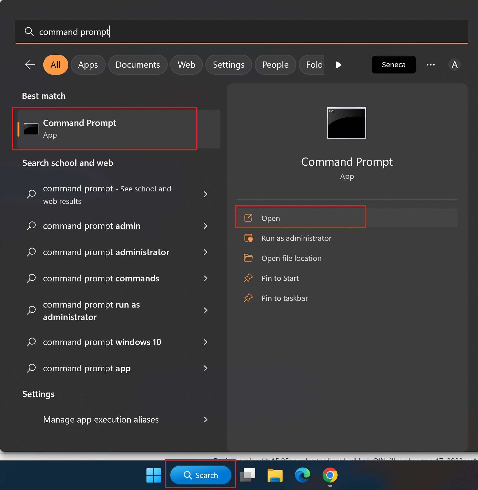 How to open Command Prompt in Windows