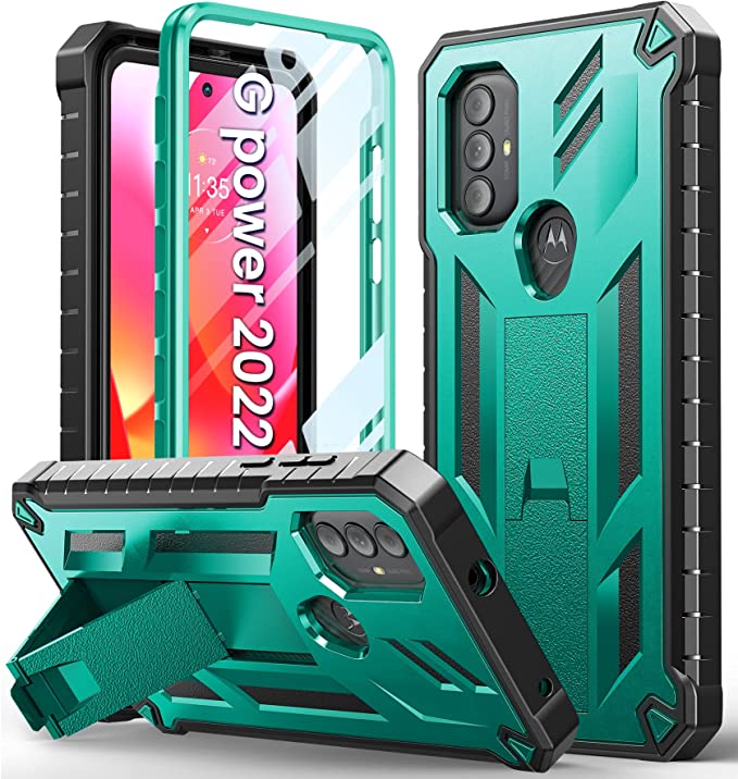 A product image of the Soios kickstand case for the Moto G Play 2023.