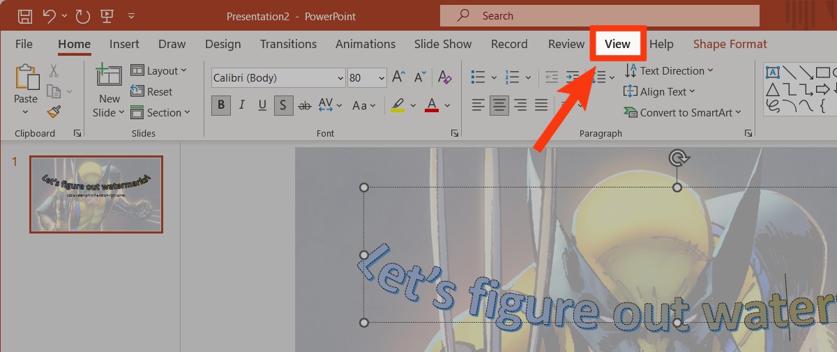 view tab powerpoint