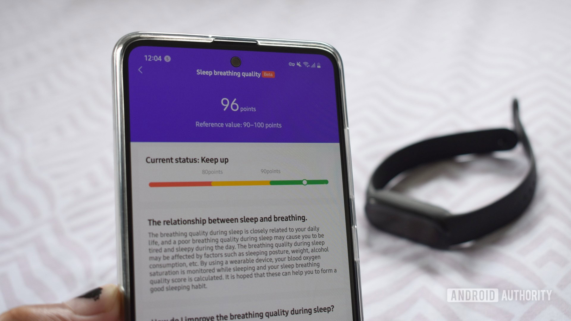 xiaomi mi band sleep breathing quality