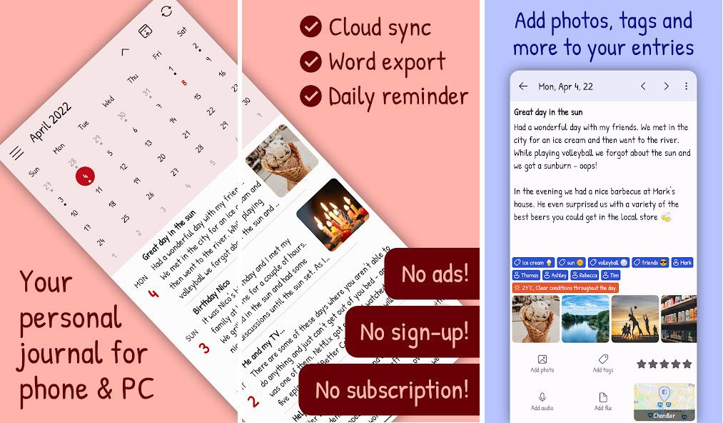 speech to text diary app