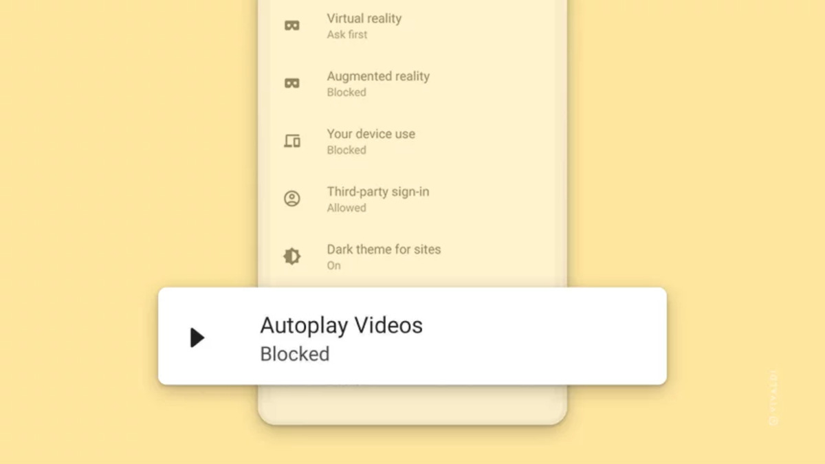 Vivaldi Autoplay videos
