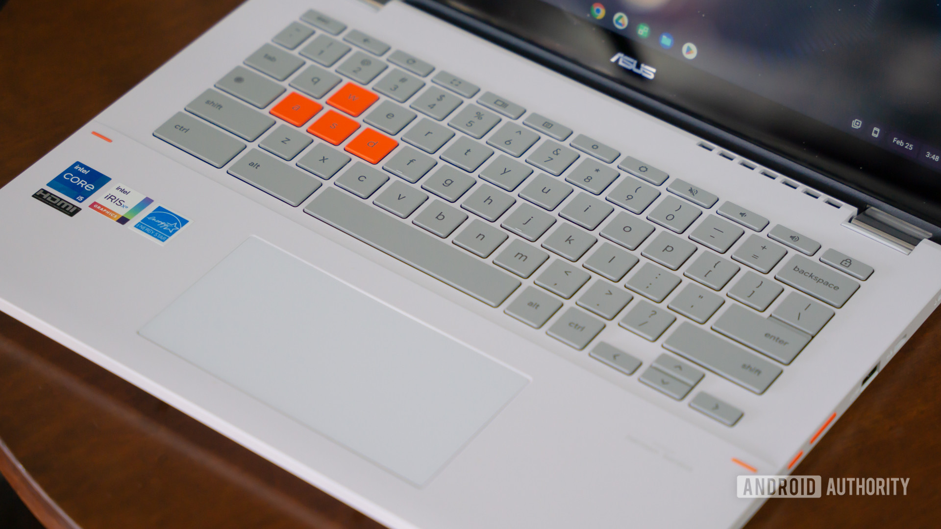 ASUS Chromebook Vibe CX34 Flip keyboard