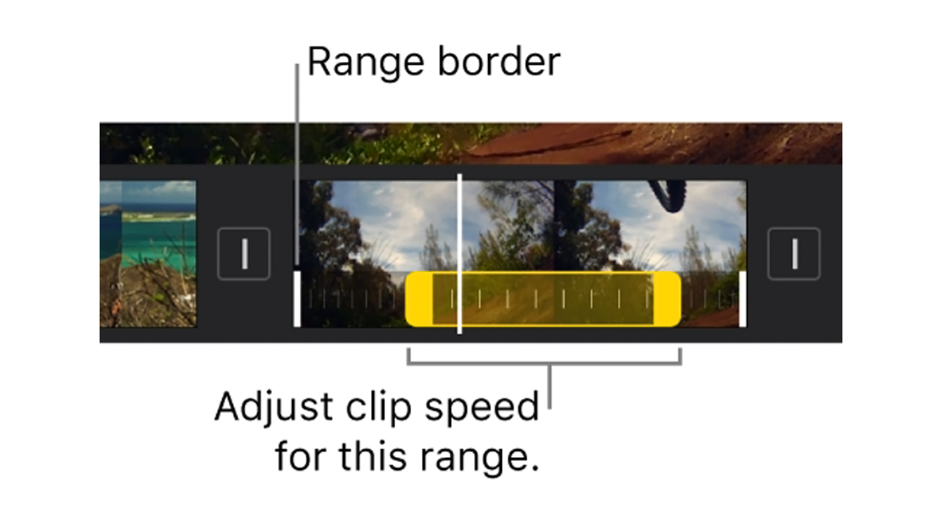 Adjusting clip range in iMovie