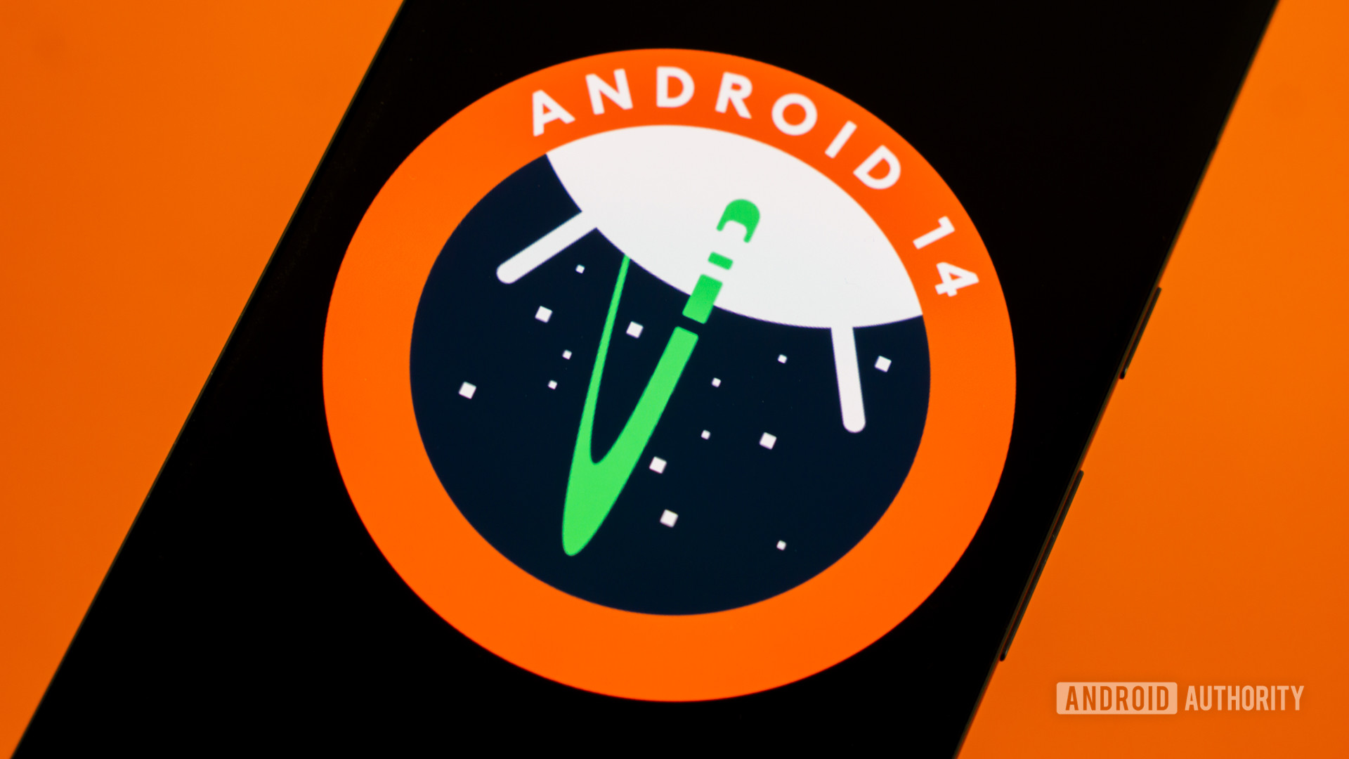 Android 14 logo stock photo 1