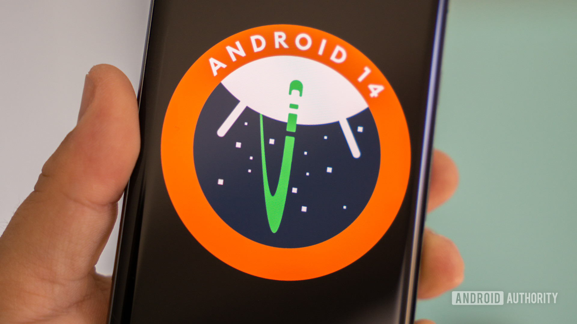 Android 14 logo stock photo 13