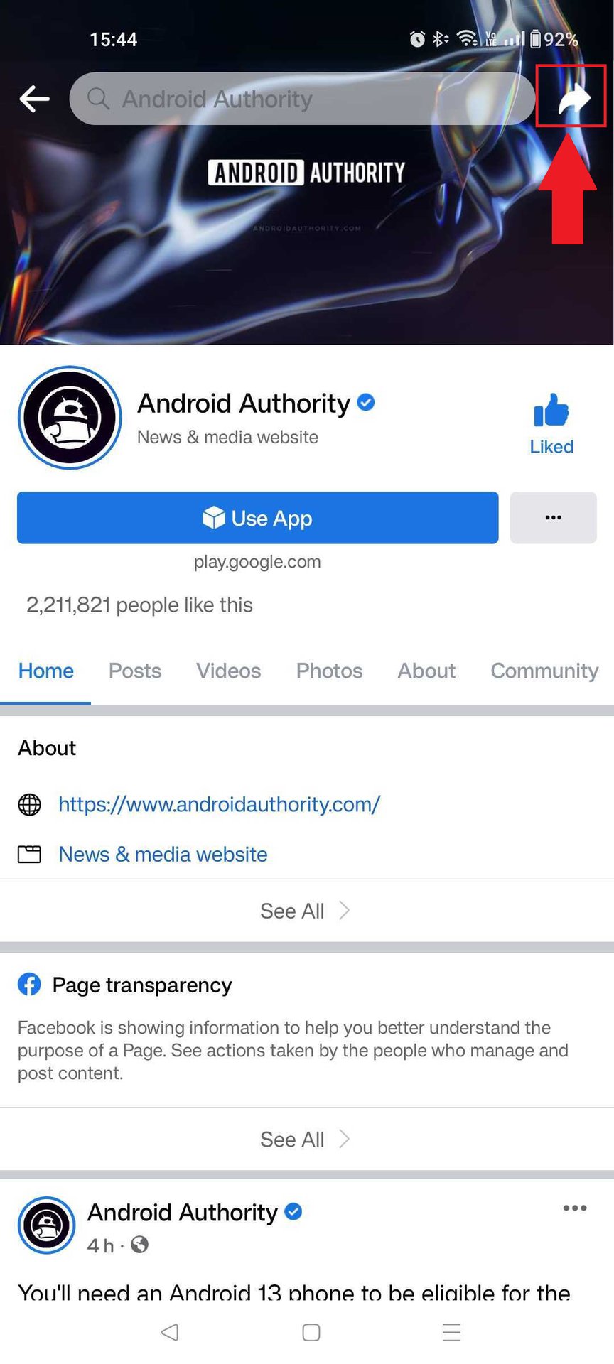 Android Authority Facebook Page