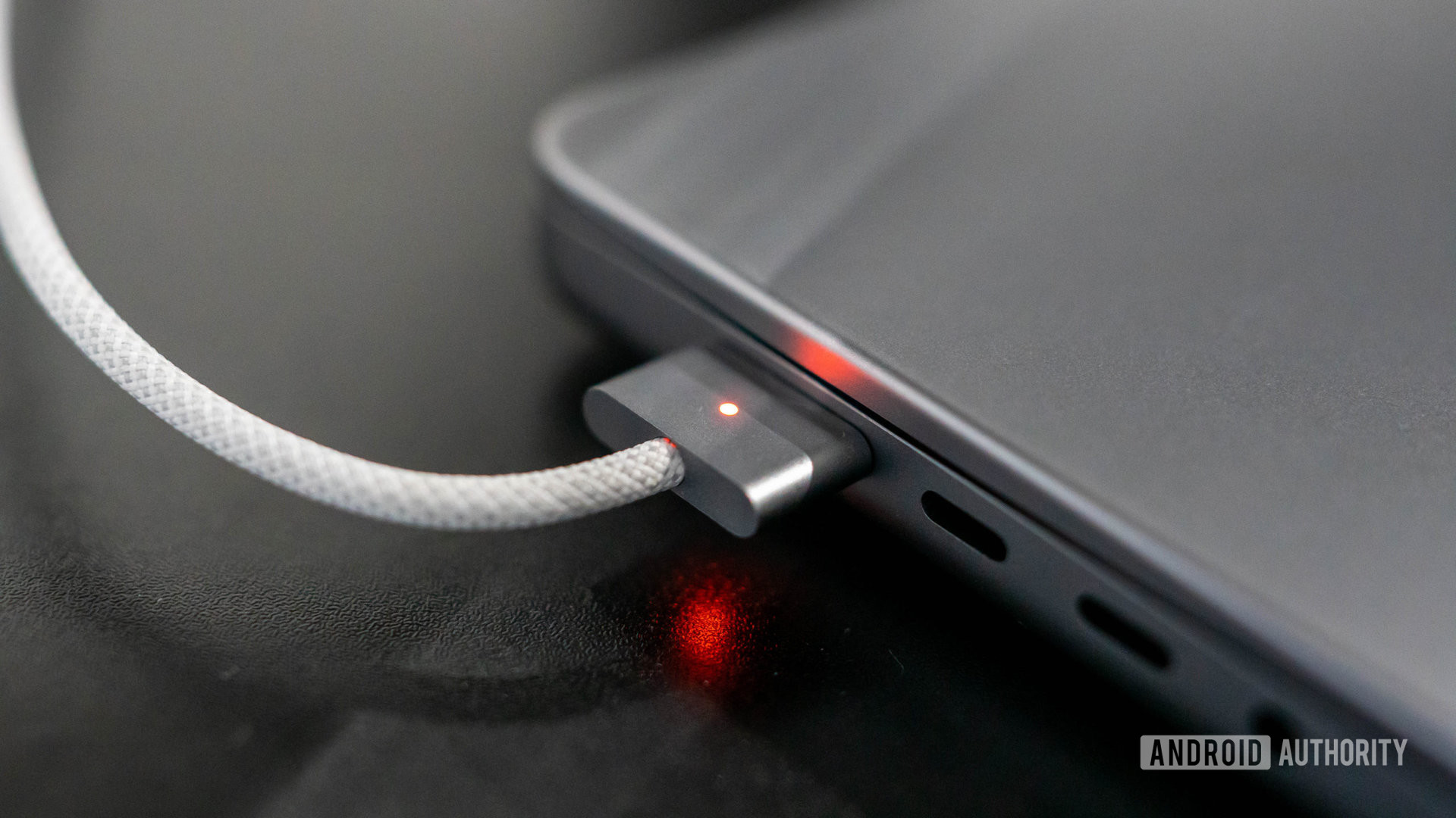 Apple MacBook Pro 2023 MagSafe 3 cable closeup