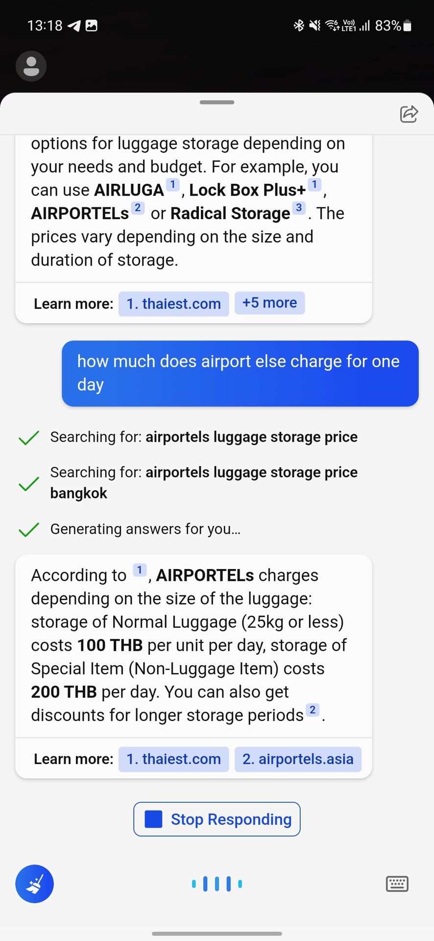 Bing luggage storage question 2