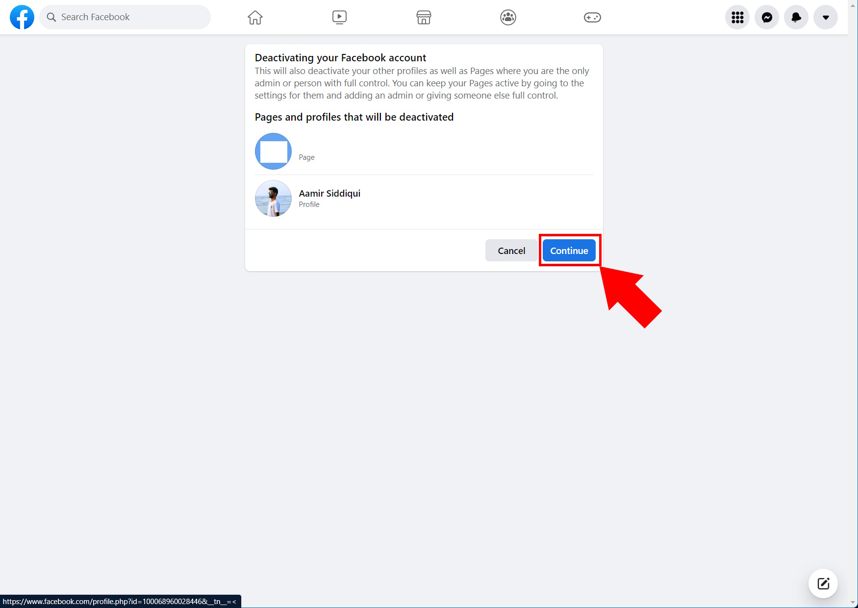 Facebook Account Settings How to deactivate 7