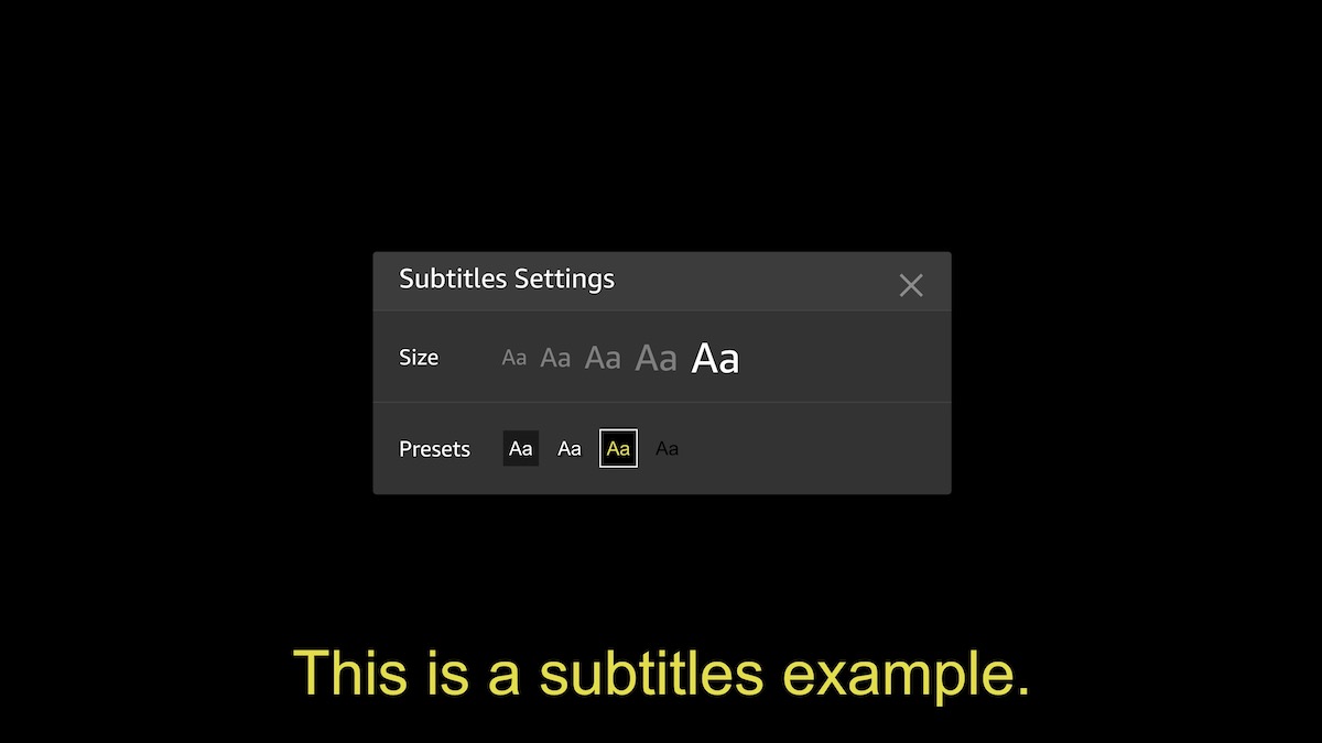 Freevee subtitles settings