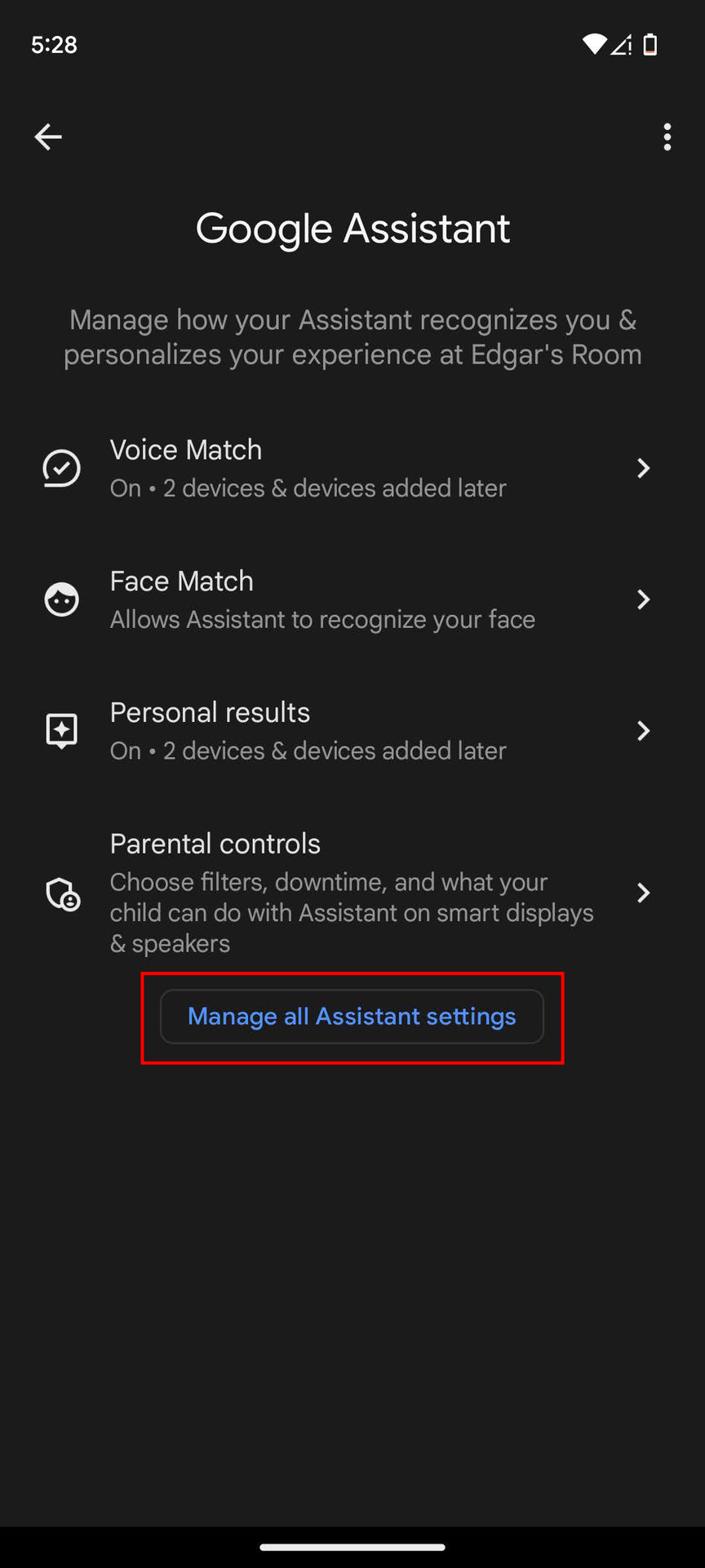 How to access Google Assistant settings (2)