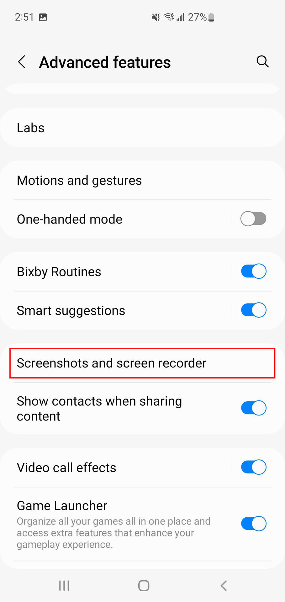 How to access screenshot settings on Samsung devices 2