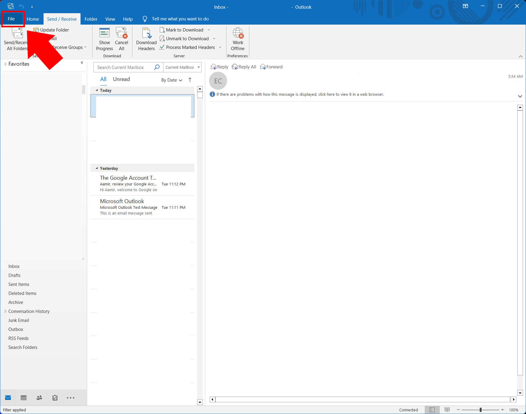 How to change timezone on Outlook Desktop app 1