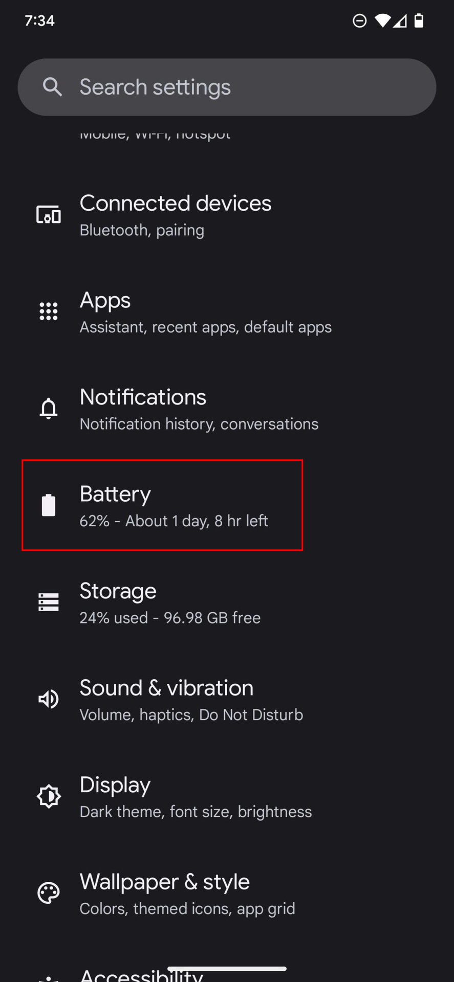 How to check battery usage on Android 13 1