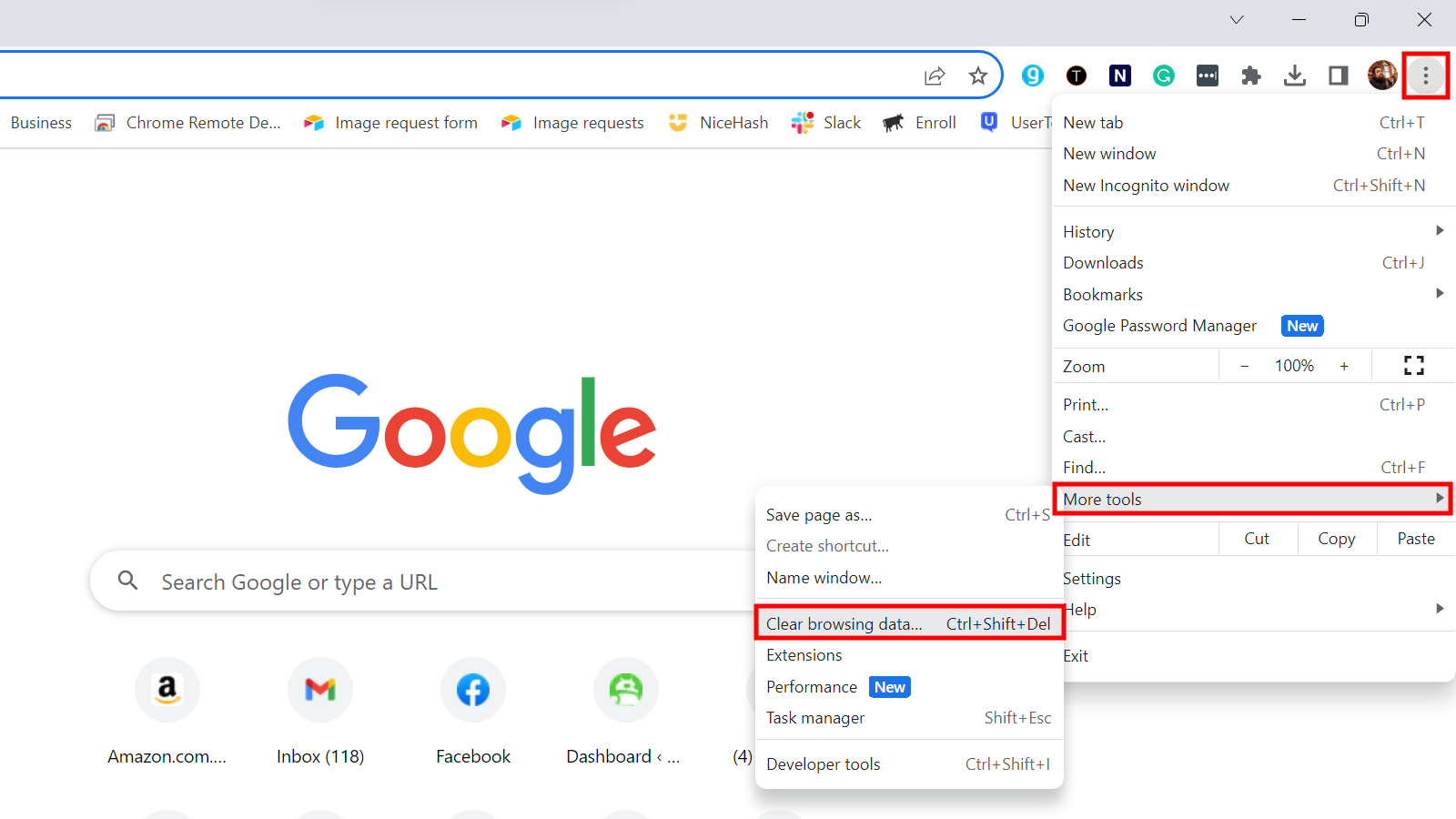 How to clear cache, cookies, and data on Chrome for PC (1)