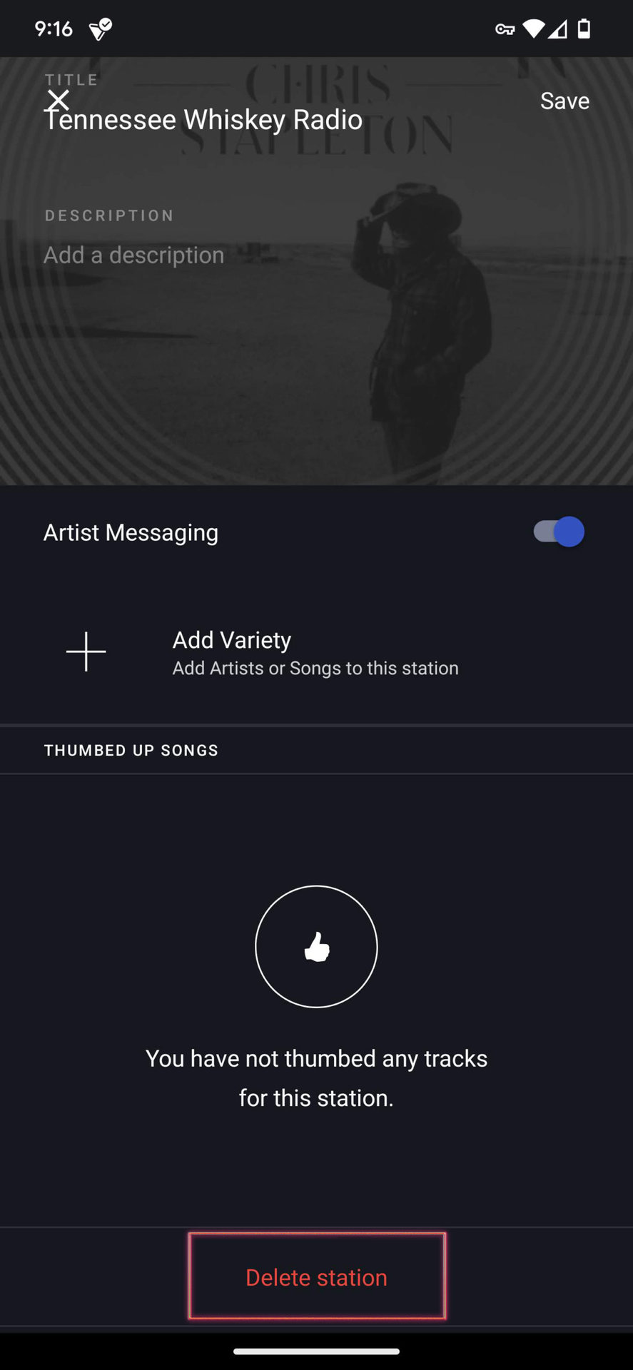 How to delete Pandora stations on Android 3