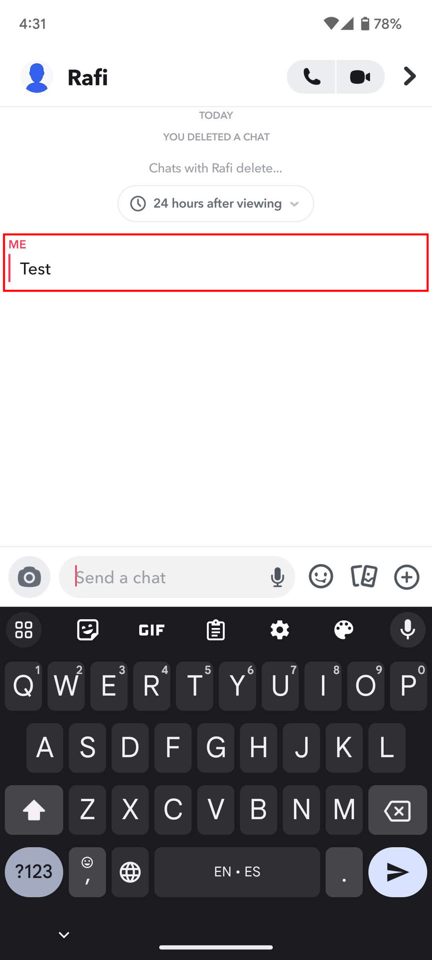 Como excluir mensagens no Snapchat para Android (2)