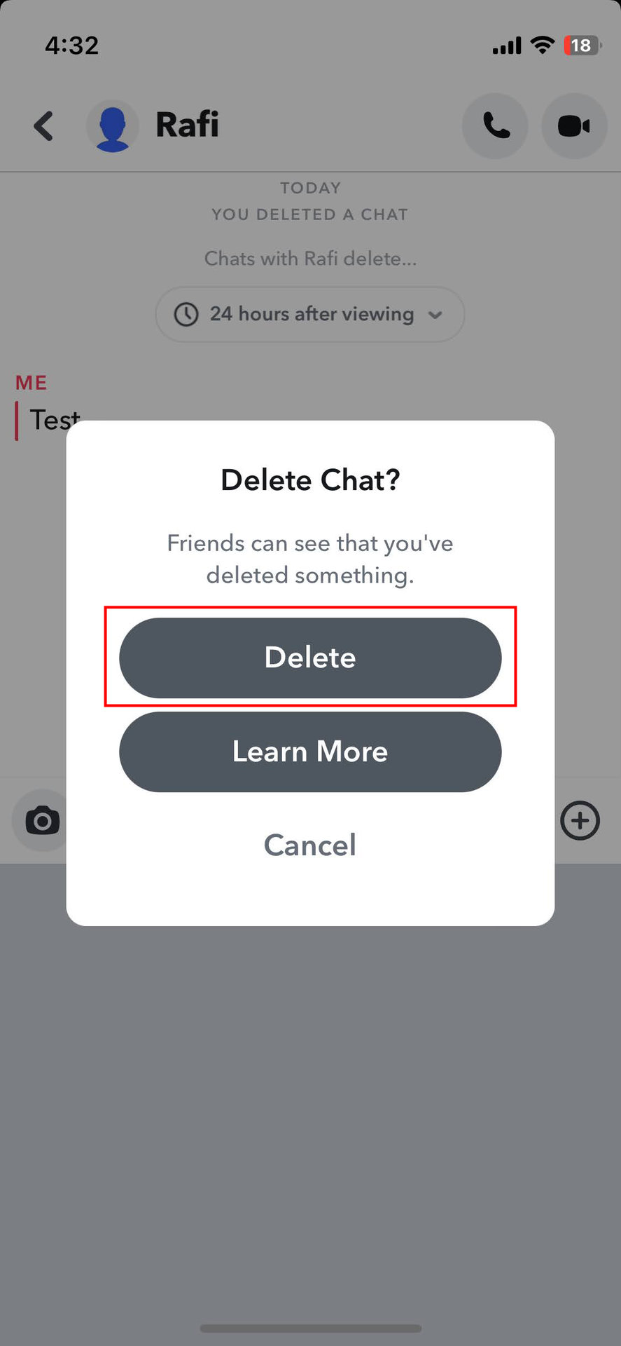 Como excluir mensagens no Snapchat para iPhone (4)