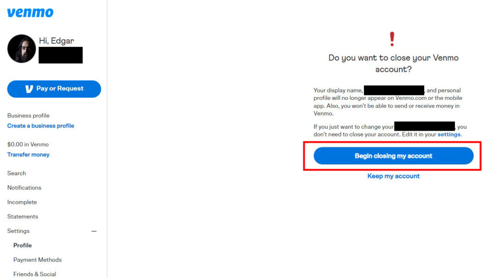 How to completely delete your Venmo account Android Authority