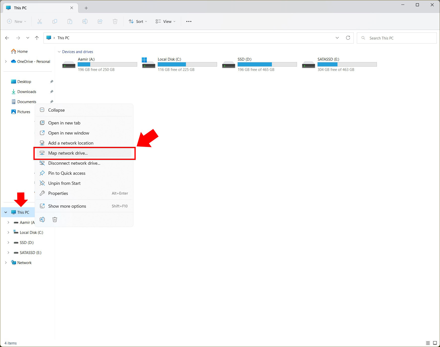 How to map a network drive on Windows 11 Mapping 1